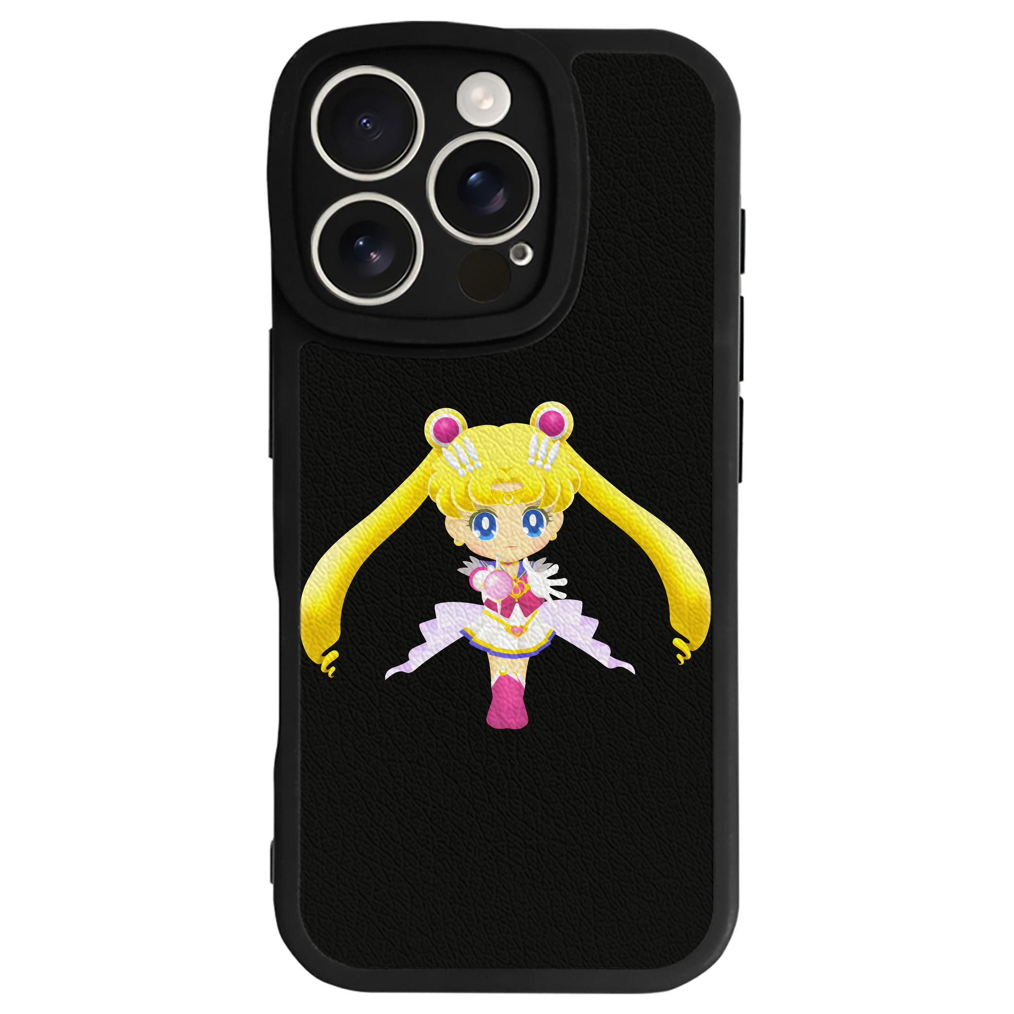 （画像用） 美少女戦士セーラームーン 月野 うさぎ つきの うさぎ Sailor Moon Tsukino Usagi 【iPhone 16シリーズ対応】シリコンスマホケース（レザー調） 材質：シリコン